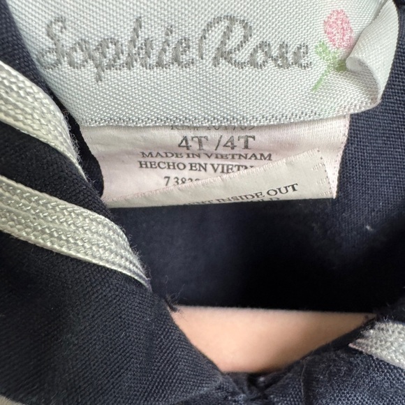 Sophie Rose 4T Girls Classic Navy Blue Sleeveless Sailor Dress with Tie Front - Picture 4 of 5